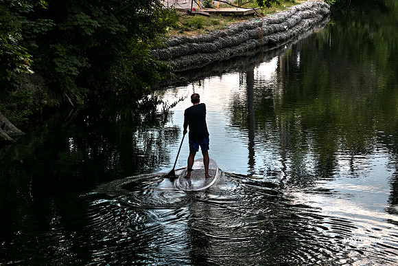 paddleboarding